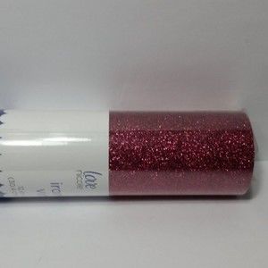4 Iron On Vinyl Lollipop Glitter Dark Pink